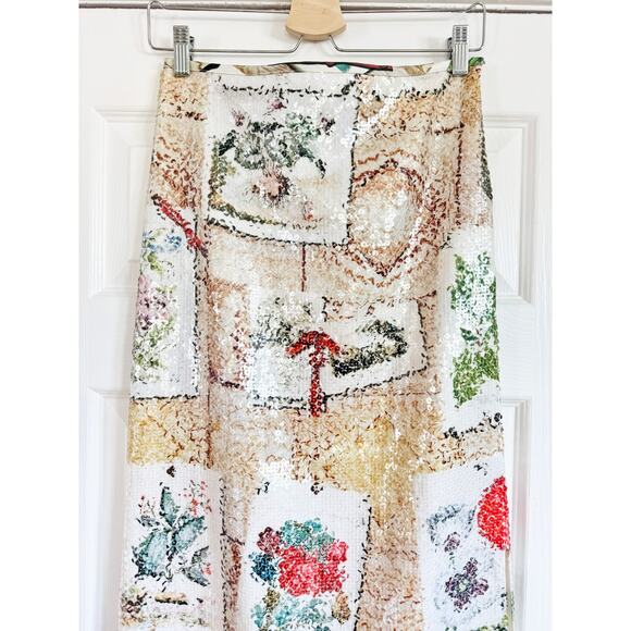 LIBERTINE SEQUIN COLEFAX SIDE SLIT SEQUIN MAXI SKIRT - Picture 7 of 12